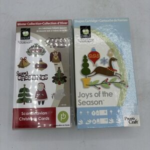 Provo Craft Cricut Christmas Cartridges Keyboards & 1 Manual Lot of 2 Not Linked